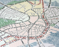 Typographic Map Posters