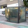A Public Toilet with Transparent Walls