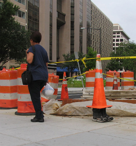 Street art by Mark Jenkins